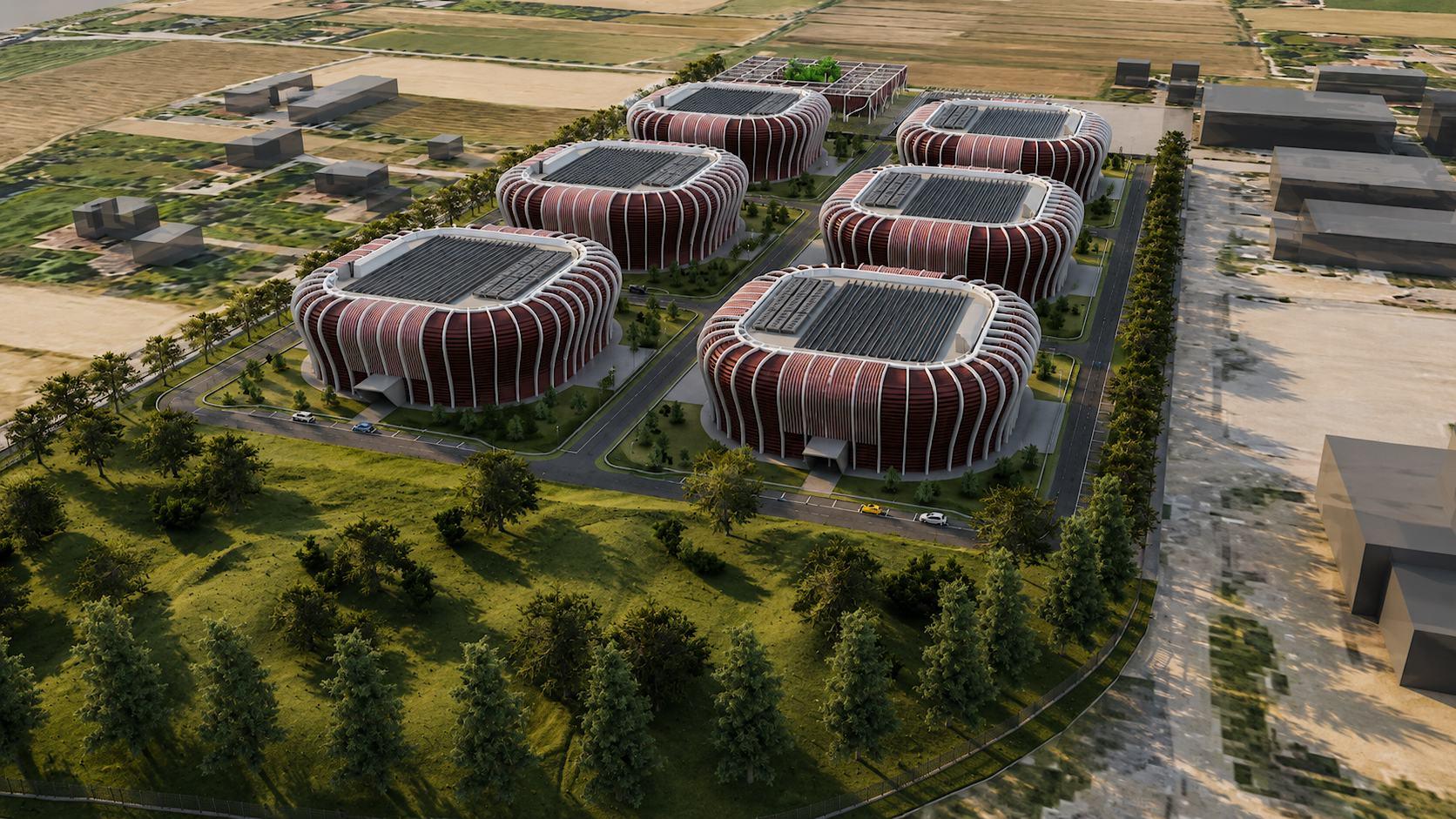 Veduta aerea del Treviso Leaf Data center